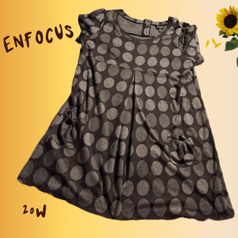 Enfocus Studio Women's Polka Dot Dress - Black and Gray - Picture 4 of 5